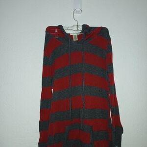 Timing, xl, red/gray womens hoodie.